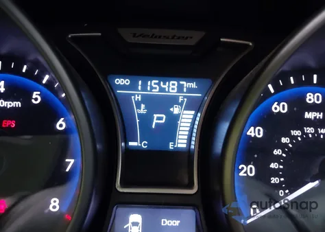 2013 Hyundai Veloster Turbo W/Blue из США, поврежденный, VIN KMHTC6AE0DU180267